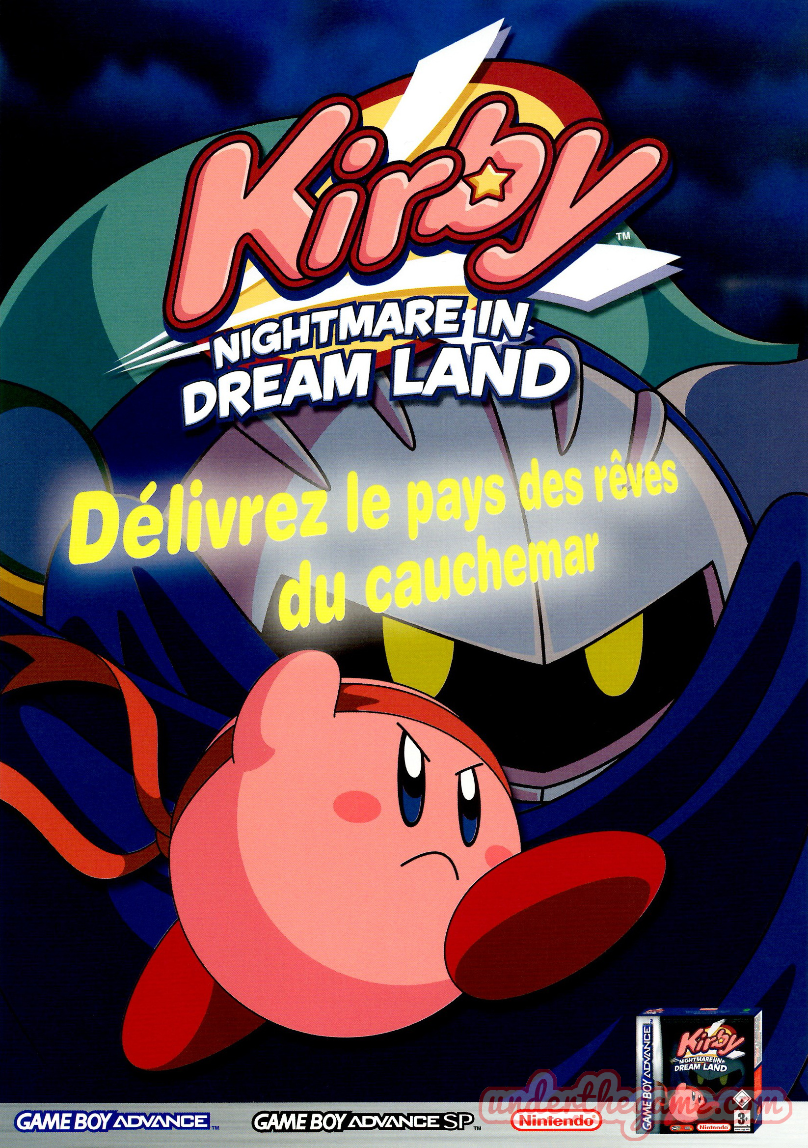 Flyer Kirby : Nightmare in Dream Land - Game Boy Advance - 2003 [VF] -  